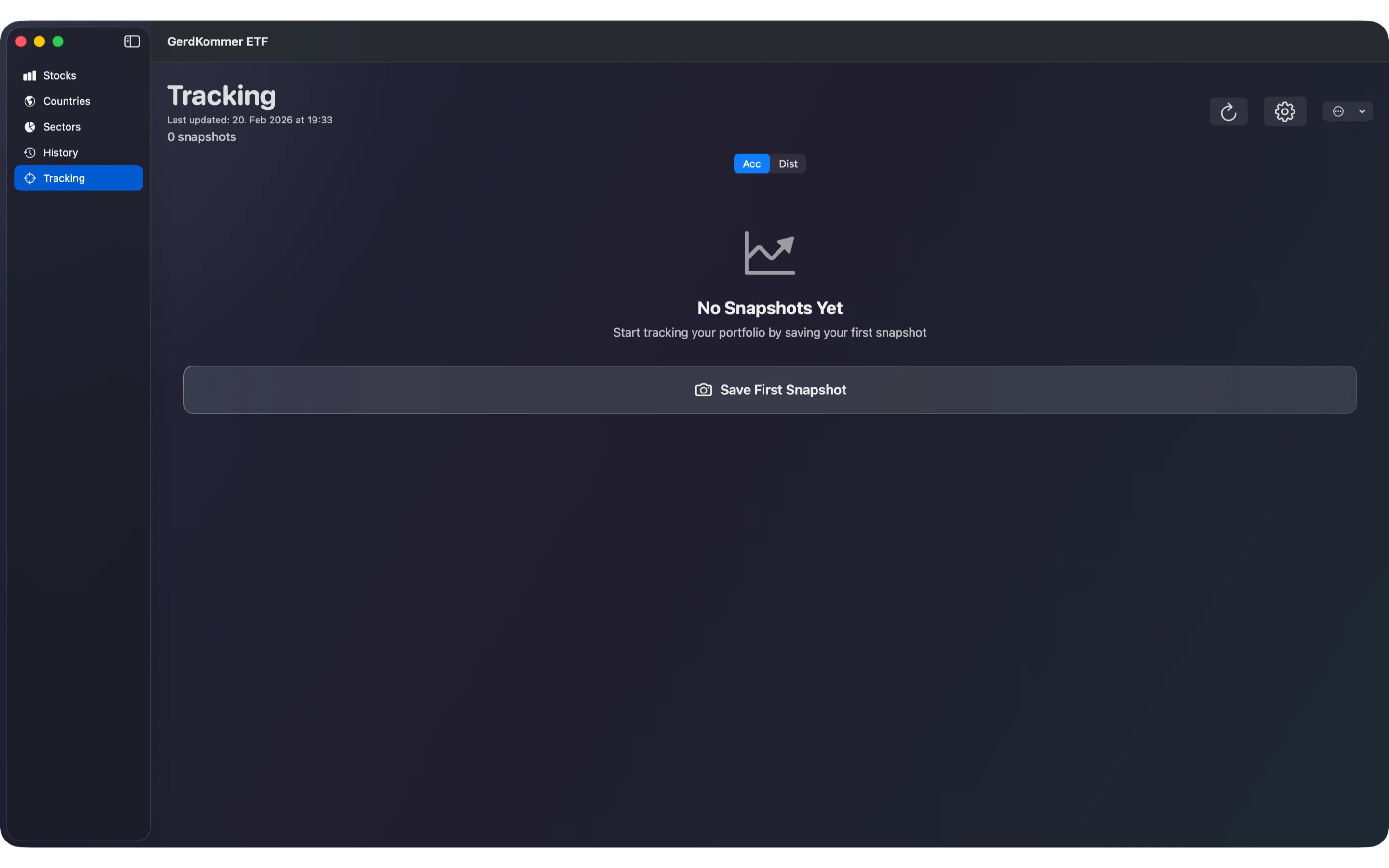 dTracker - Portfolio tracking on macOS