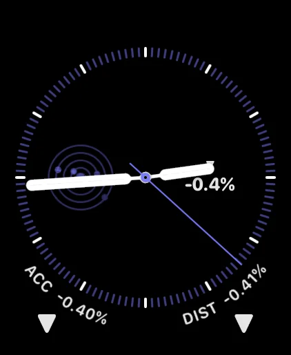 Apple Watch complication showing ETF performance