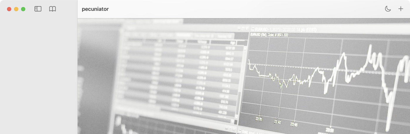 Pecuniator on macOS — Start screen