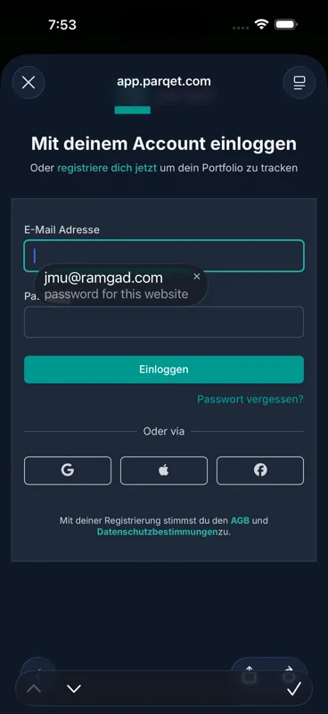PulseFolio iOS companion app portfolio overview